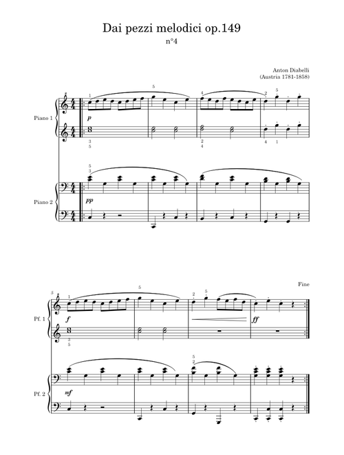 Melodische Übungsstücke Op. 149 – Anton Diabelli
