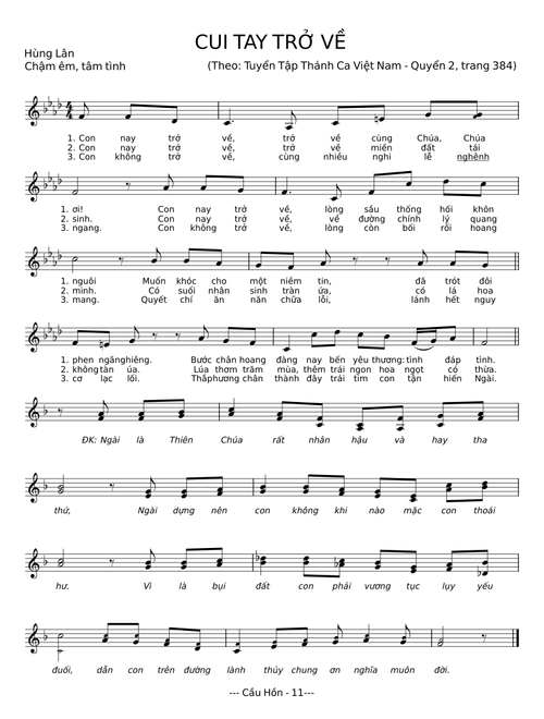 CUI TAY TRỞ VỀ - Hùng Lân