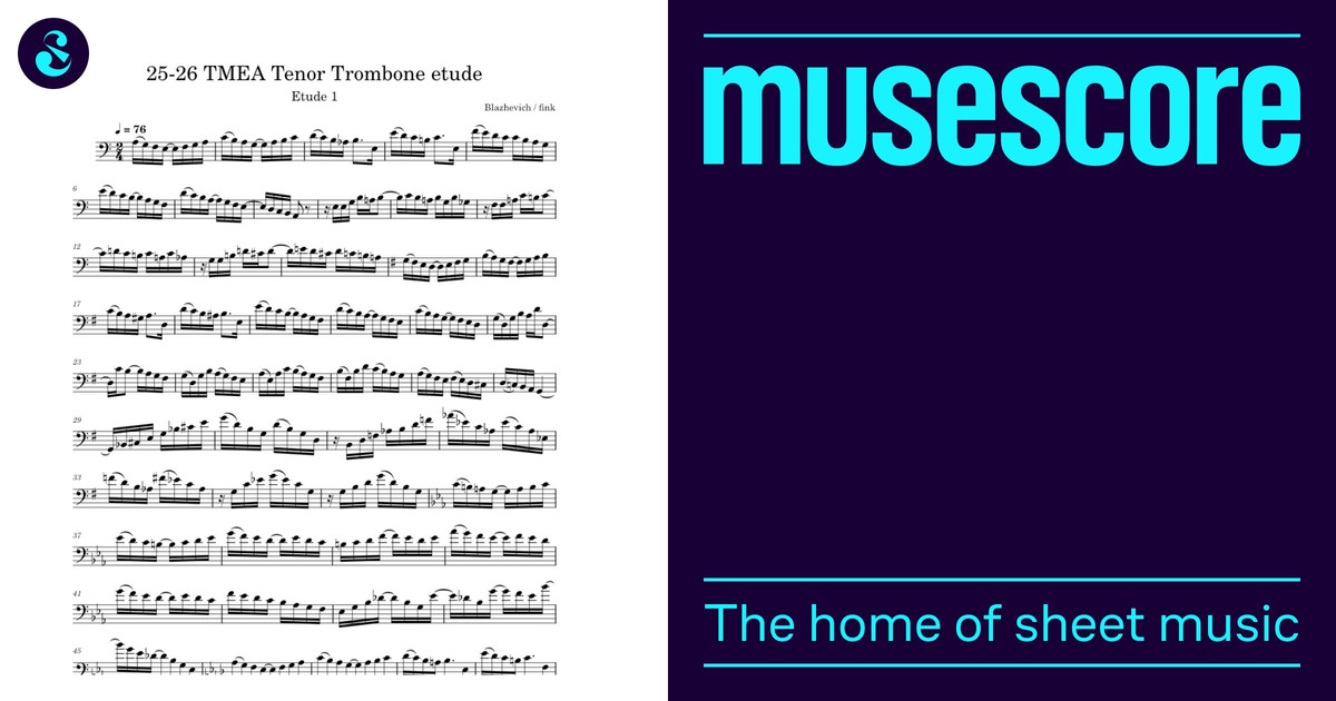 TMEA 25-26 Tenor Trombone Etude One – jd_scrap08 Sheet Music for ...