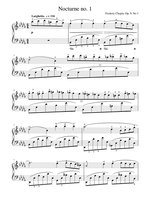 Chopin - Nocturne Op 9 No 1 (B Flat Minor)