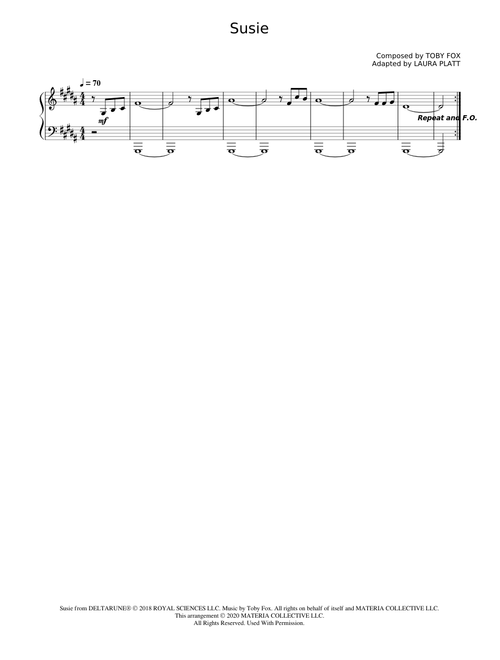Susie (DELTARUNE Chapter 1 Piano Score) - Toby Fox