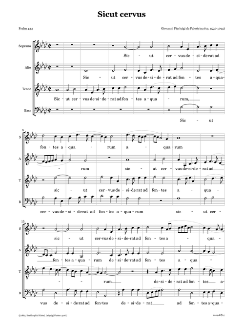 Sicut cervus — G.P. da Palestrina (Ab)