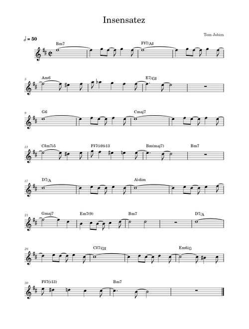 Insensatez – Antônio Carlos Jobim