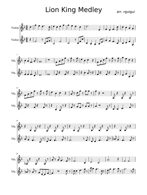 Lion King Medley