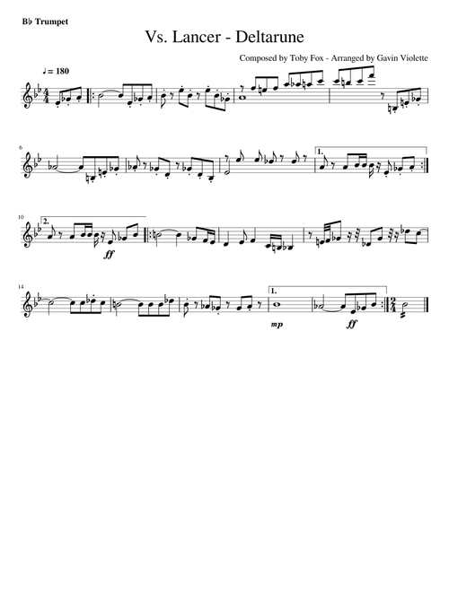 Vs Lancer - Deltarune (Trumpet ver.)