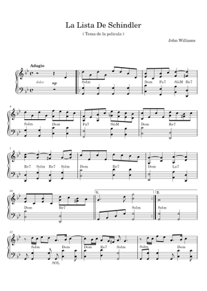 LA LISTA DE SCHINDLER – John Williams Sheet Music for Violin (String ...