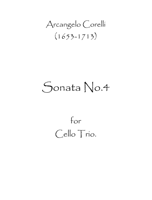 Sonata No.4 (Arr. Spencer Bundy) (String Ensemble)