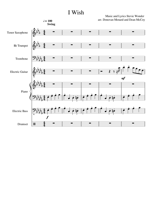 I Wish (Original Key) (Bb m)