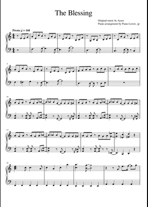 祝福/YOASOBI Sheet Music for Piano, Saxophone alto (Solo