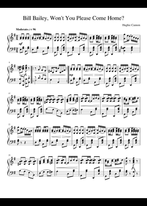 Bill Bailey (Lead sheet with lyrics ) Sheet Music with Chords for