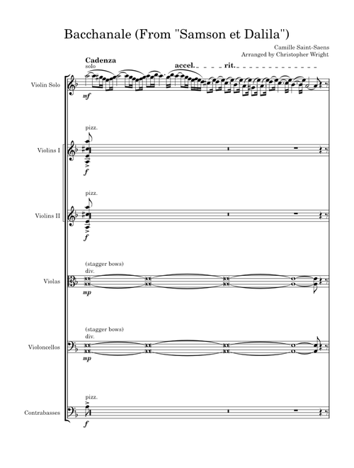 Bacchanale (From Samson et Dalila) - Saint-Saens