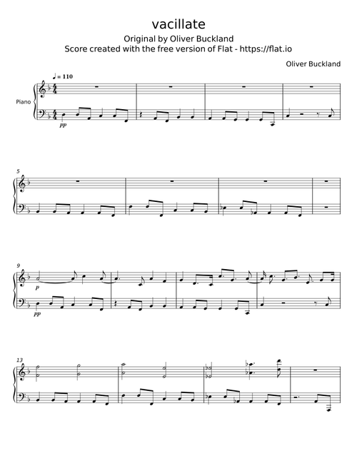 vacillate – Oliver Buckland