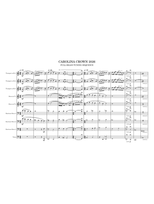 CAROLINA CROWN 2026 |FULL TUNING SEQUENCE|