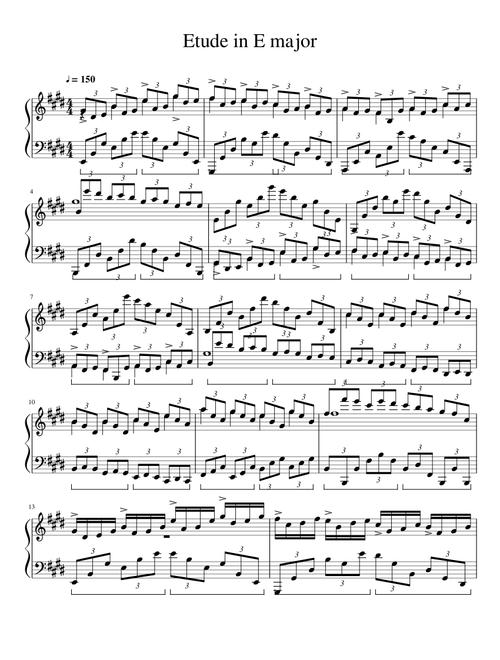 Etude in E major (my composition)