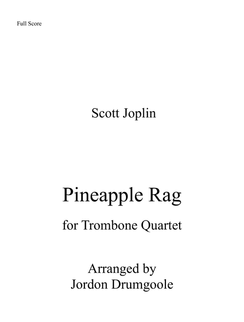 Pineapple Rag (Arr. Jordon Drumgoole) - Scott Joplin (Woodwind Ensemble)
