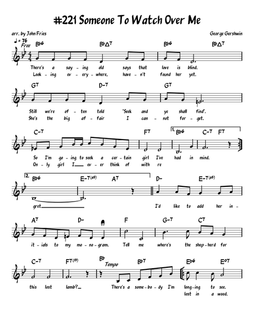 Someone's Watching Over Me (Arr. John Fries) - HALLIWELL, WATKINS, Ackerman (Piano-Vocal-Guitar (Piano Accompaniment))