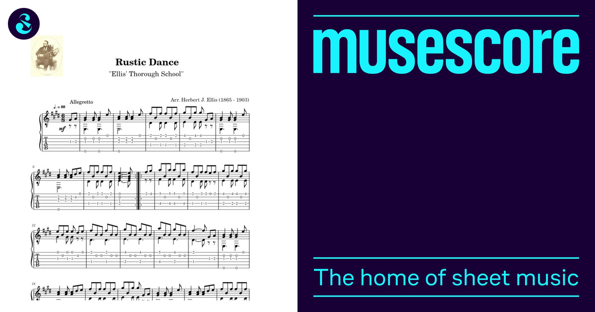 Rustic Tab Rustic Dance – Herbert J. Ellis (1865-1903) - Tablature Sheet Music and ...