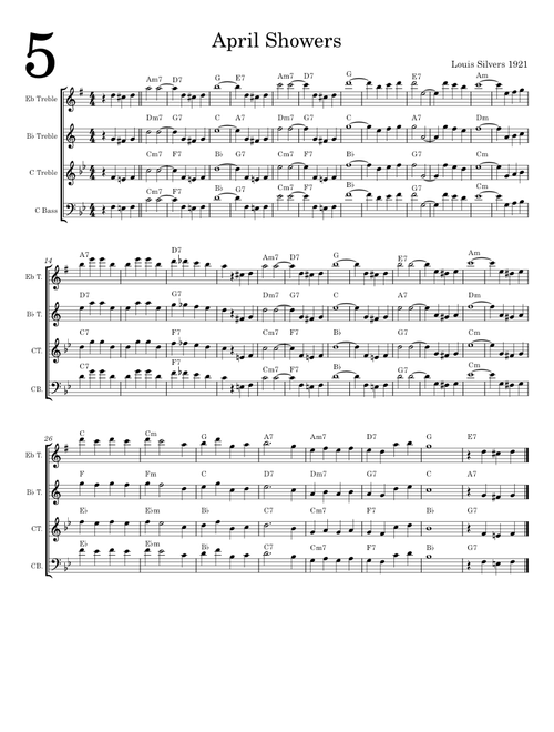 LEADSHEET Apirl Showers