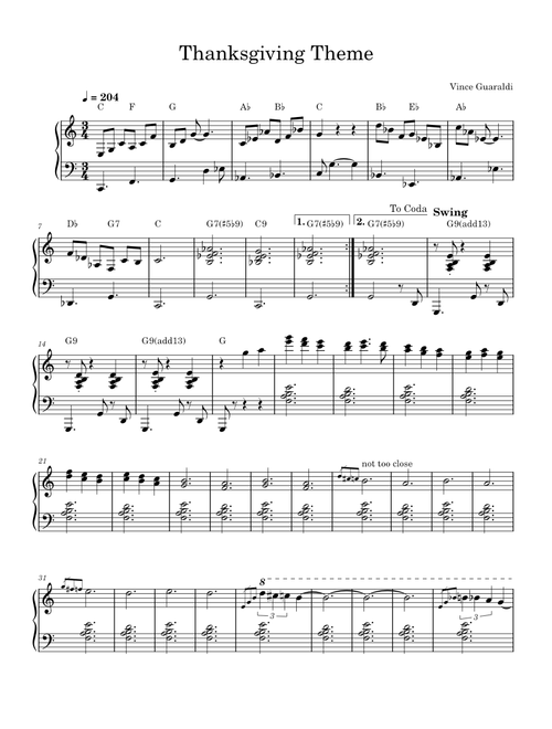 Thanksgiving Theme - Vince Guaraldi