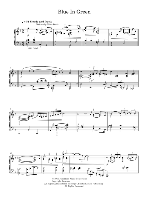 Blue in green - Miles Davis (Piano Solo)