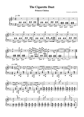 Free The Cigarette Duet by Princess Chelsea sheet music