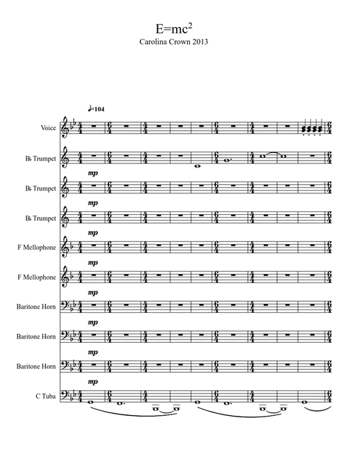 Carolina Crown 2013 Transcription