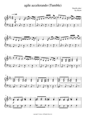 Agile Accelerando(Tumble) – Gareth Coker Sheet Music for Piano (Solo ...