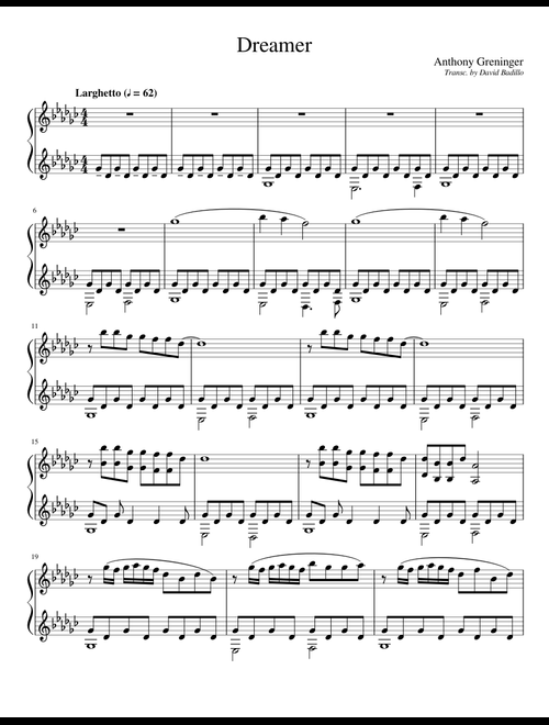 Anthony Greninger - Piano Transcriptions sheet music by sergeidave