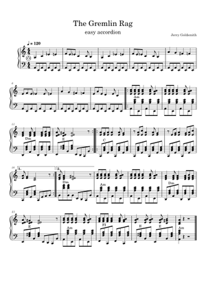 The Gremlin Rag – Jerry Goldsmith - Honky Tonk Sheet Music for Piano ...