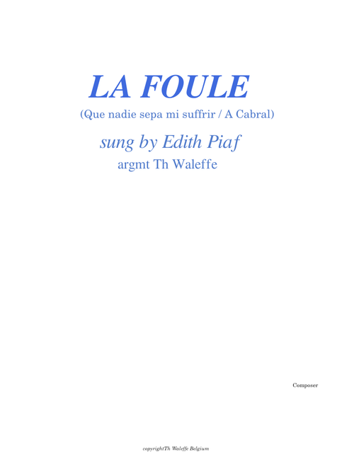 La foule - Edith Piaf