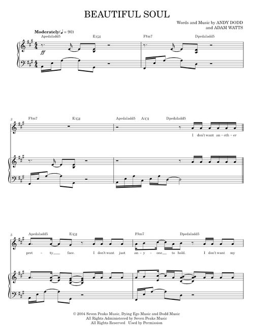 Beautiful soul - Jesse McCartney (Piano-Vocal-Guitar)