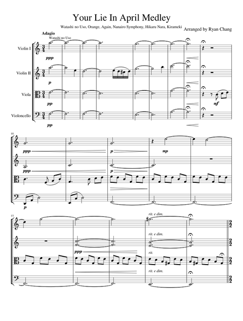 Your Lie In April Medley