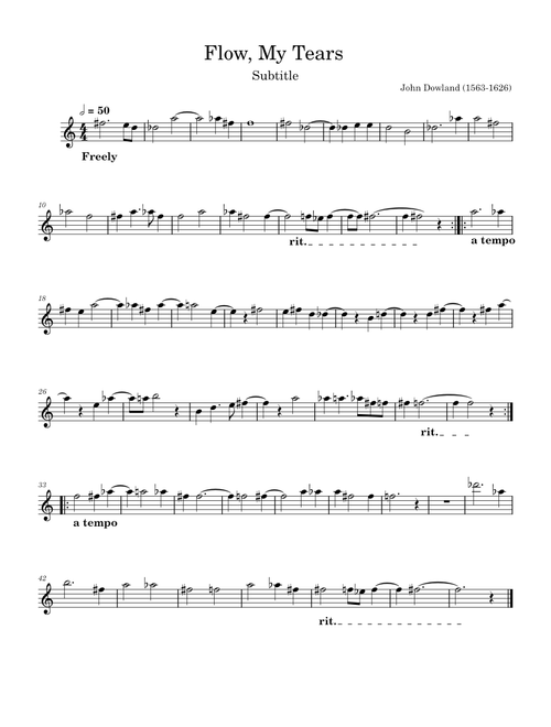 Flow, My Tears – John Dowland