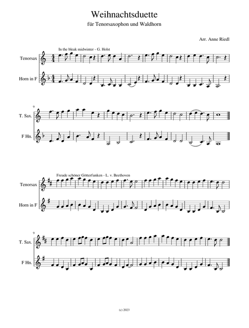 Christmas Duets / Weihnachtsduette