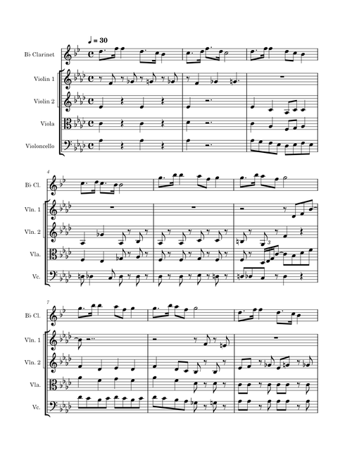 reharmony challenge (string quartet, clarinet)
