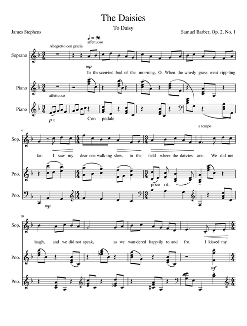 The Daisies - Samuel Barber