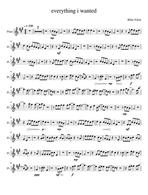 everything i wanted Flute