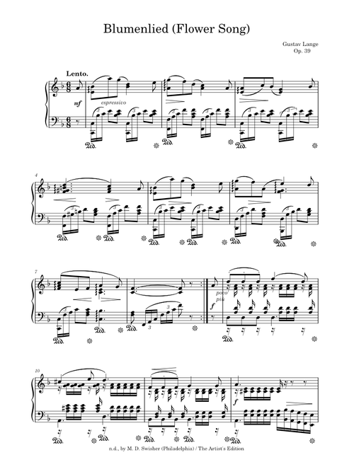 Blumenlied (Flower Song) – Gustav Lange