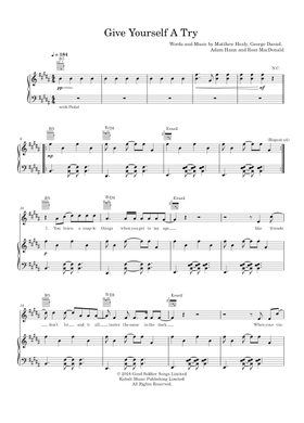 Free Give Yourself A Try by The 1975 sheet music | Download PDF or