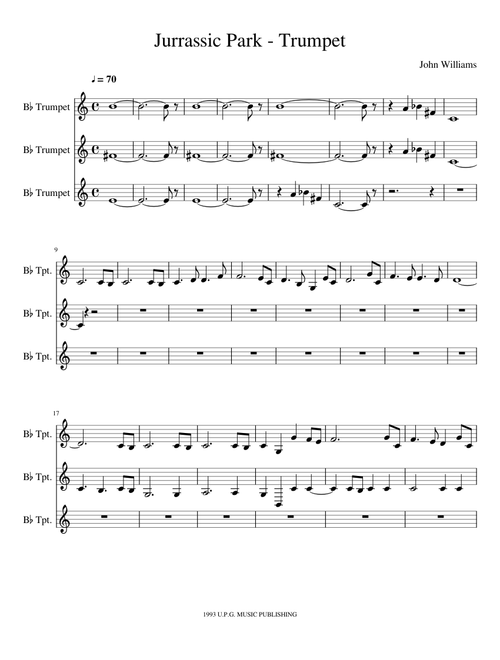 Jurassic Park - Bb Trumpet
