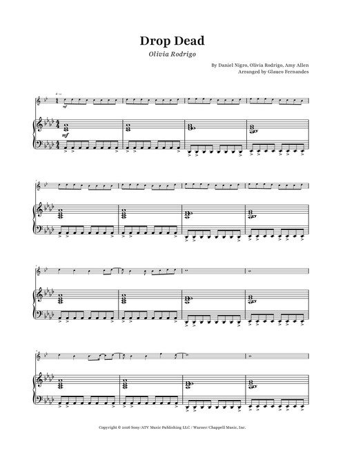 Drop Dead (Arr. Glauco Fernandes) - Olivia Rodrigo (Instrumental Solo (with Piano Accompaniment))