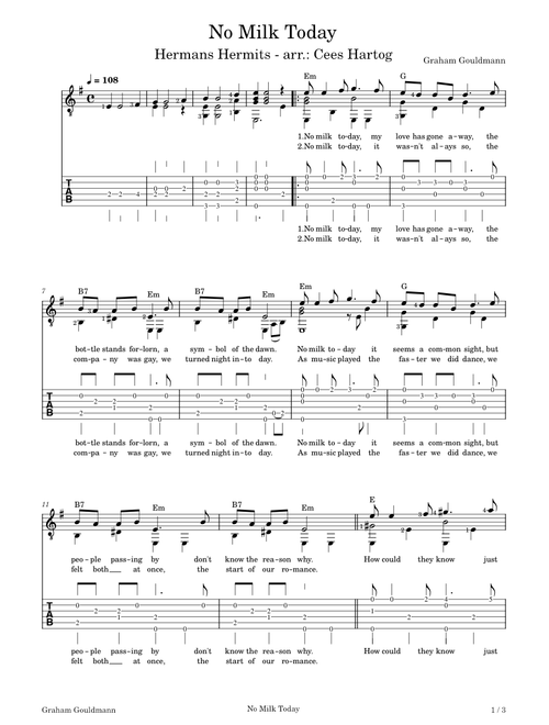 No Milk Today – Hermans Hermits