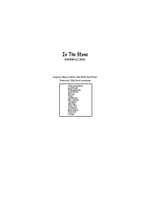 In the Stone Full Transcription