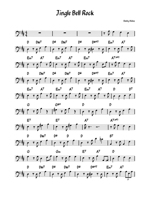 Jingle Bell Rock – Bobby Helms (Bass)