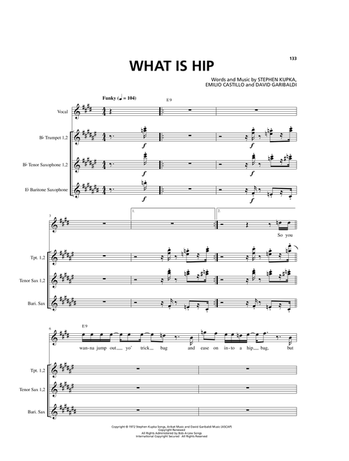 What Is Hip? - Tower Of Power (Transcribed Score)