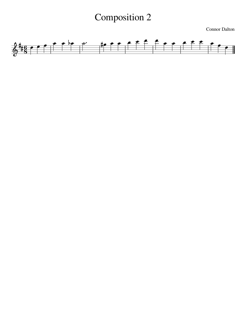 Composition 2 Sheet Music for Piano (Solo) easy | MuseScore.com