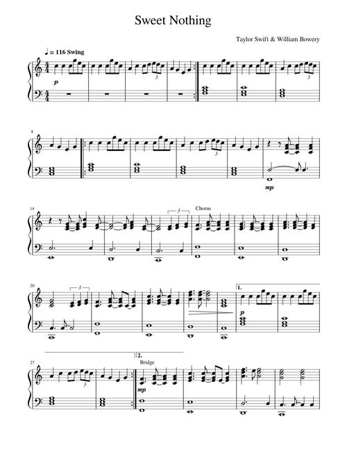 Sweet Nothing- Taylor Swift