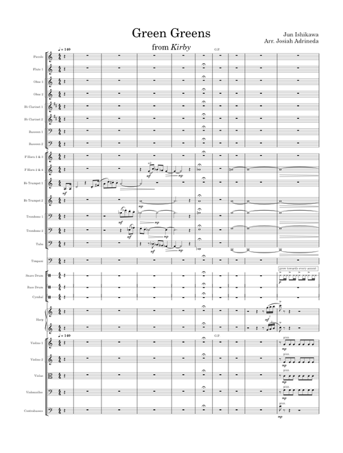 Green Greens, for symphony orchestra