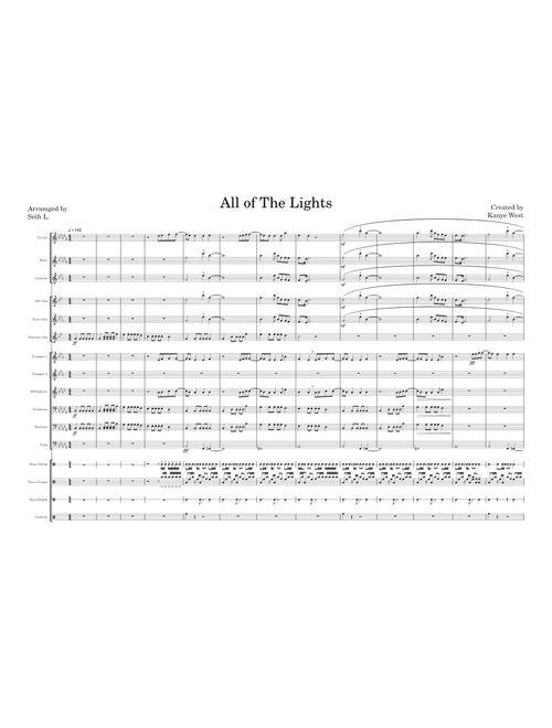 All of the lights – Kanye West All of The Lights Short Stand Tune for Marching Band