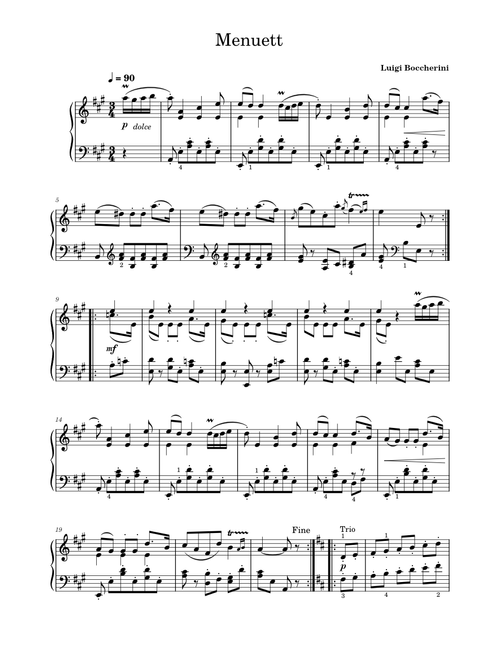 Menuett - Luigi Boccherini